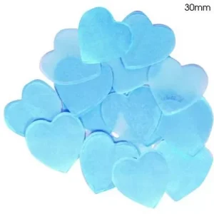 Confettis Corações Azul Papel 100Gr