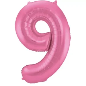 Balão Foil nº9 86cm Rosa Matt