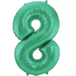 Balão Foil nº8 86cm Verde Matt