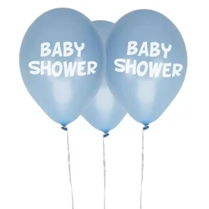 Balões Latex Azuis 12″ “Baby Shower” 8un