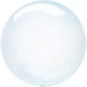 Balão Cristal Transparente Azul 18″