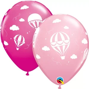 Balão Làtex 11″ Balão de Ar Rosa s/Hélio