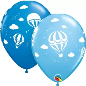 Balão Làtex 11″ Balão de Ar Azul s/ Hélio
