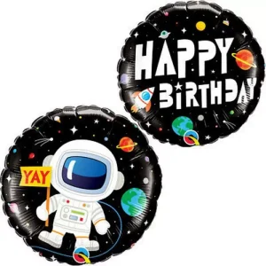 Balão Foil Happy Birthday Astronauta
