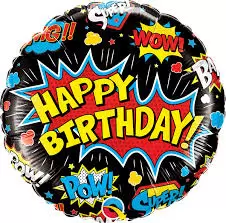 Balão Happy Birthday Super Heróis