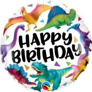 Balão Foil 18″ Dinossauros Happy Birthday