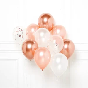 Kit Balões Látex Rose Gold