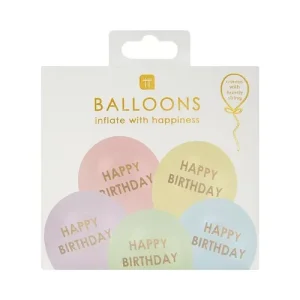 Balões Látex Pastel Happy Birthday