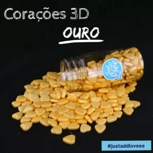 Corações 3D Ouro 75gr