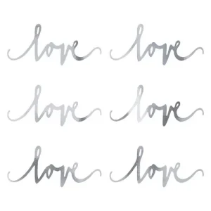 Papeis Decorativos Love Prateado