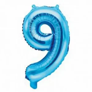 Balão Foil 14″ Azul Nº 9