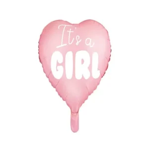 Balão Foil Coração Rosa It´s a Girl
