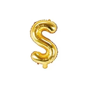 Balão Letra S Dourado 35CM