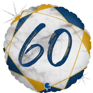 Balão Foil 18″/46cm Azul Mármore 60