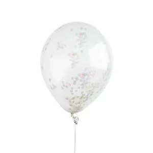 Balões Látex Com Confettis Iridescent