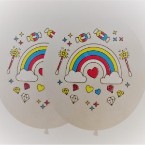Balões Arco Íris e Fantasia – Látex 5 Unid. 30 cm