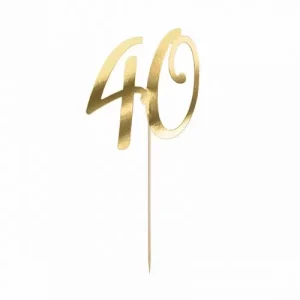 Topo de Bolo 40 Dourado