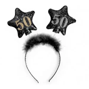 Bandolete Estrela 50 Preto c/ Dourado E Branco