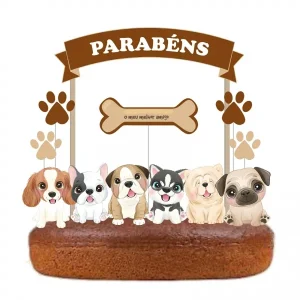 Topo de Bolo Cães