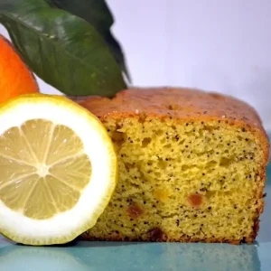 Bolo Laranja e Limão c/ Sementes de Papoila