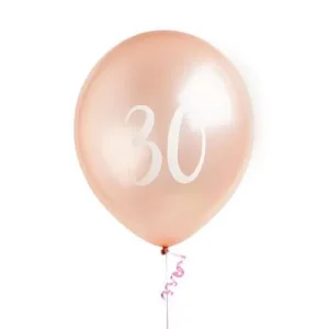 Balões Látex Rose Gold 30 anos