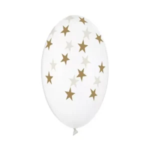 Balões Látex Transparentes c/ Estrelas