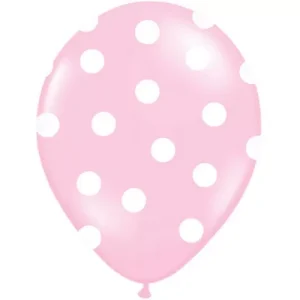 Balão Látex 30cm Rosa Pastel Bolas 6uni