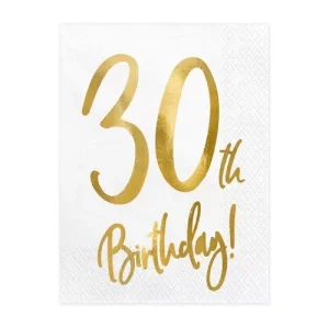 Guardanapos 30 Anos Dourado