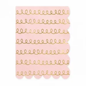 Guardanapos Rosa Entrelaçado Dourado