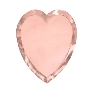 Pratos Coração Rose Gold