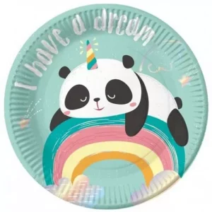 Pratos Panda Dreamy 18cm 6un