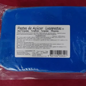 Pasta de Açúcar Azul Turquesa 1Kg