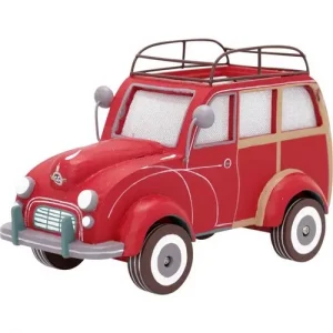 Carro de madeira de Natal vermelho