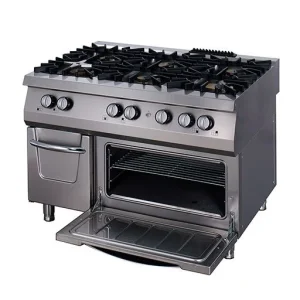 Premium Fogão – 6 Queimadores – Unidade Tripla – 90 cm de Profundidade – Gás incl. Forno Elétrico