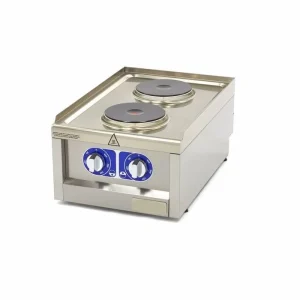 Fogão de Qualidade Comercial – 2 Queimadores – Unidade Simples – 60 cm de Profundidade – Elétrico