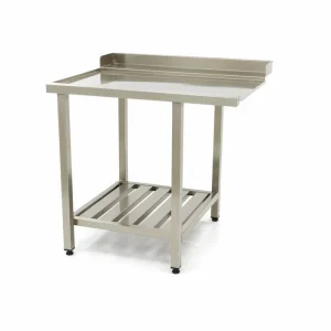 Mesa para Máquina de Lavar Loiça – 120 x 75 cm – Esquerda – com Painel Traseiro e Prateleira de Arrumação