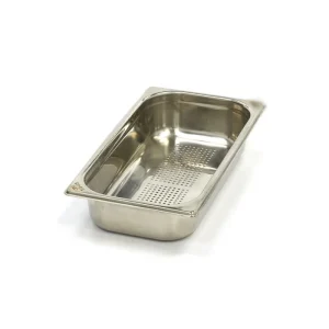 Recipiente Gastronorm – GN 1/3 – 6,5 cm de Profundidade – Aço Inoxidável – Perfurado