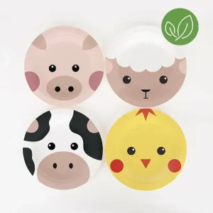 Conjunto Pratos Cara Animais da Quinta